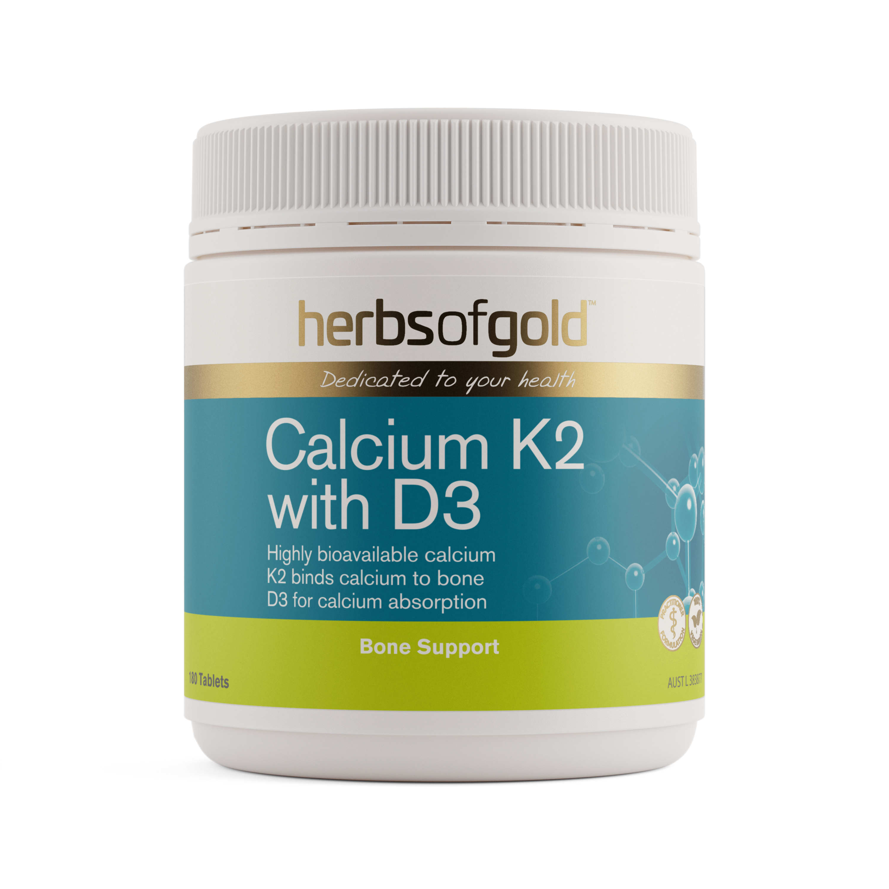 Herbs of Gold Vitamin D3 + K2 60 Capsules
